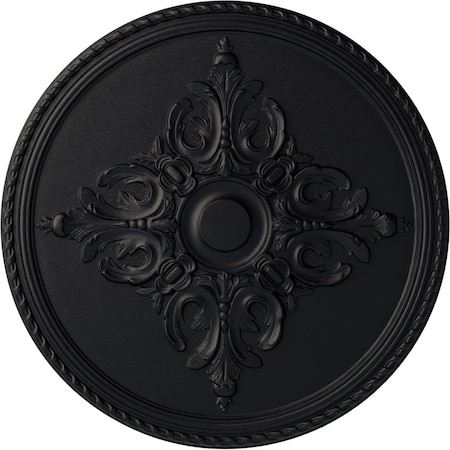 Ekena Millwork Milton Ceiling Medallion (Fits Canopies up to 7 7/8"), Hand-Painted Steel Gray, 40 5/8"OD x 1 3/4"P CM40MISGS